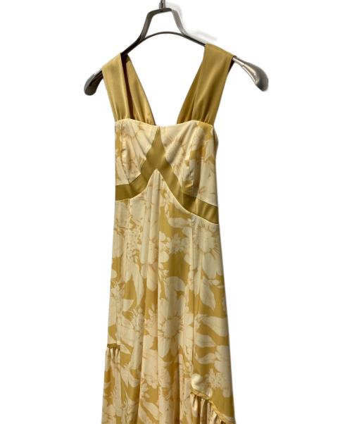HER LIP TO（ハーリップトゥ）HER LIP TO (ハーリップトゥ) Mallorca Back Ribbon Floral Dress イエロー サイズ:Sの古着・服飾アイテム