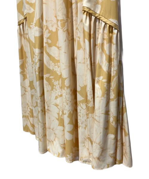 HER LIP TO（ハーリップトゥ）HER LIP TO (ハーリップトゥ) Mallorca Back Ribbon Floral Dress イエロー サイズ:Sの古着・服飾アイテム