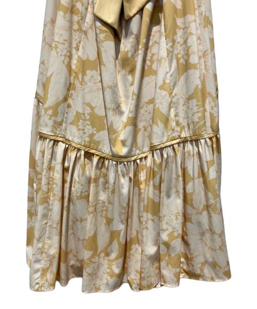 HER LIP TO（ハーリップトゥ）HER LIP TO (ハーリップトゥ) Mallorca Back Ribbon Floral Dress イエロー サイズ:Sの古着・服飾アイテム