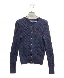 POLO RALPH LAUREN（ポロ・ラルフローレン）の古着「ケーブルニットカーディガン」｜ネイビー