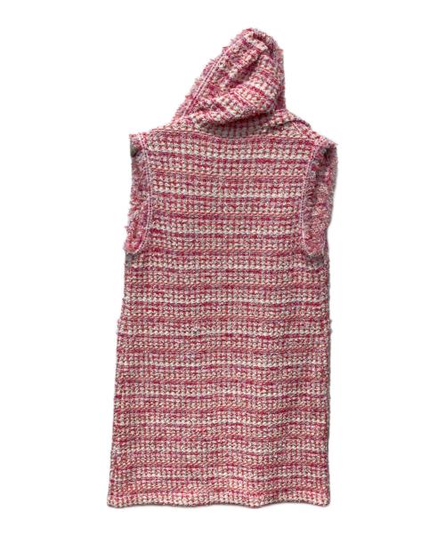 Rene（ルネ）Rene (ルネ) ツイードフーデッドジレ ピンク サイズ:36の古着・服飾アイテム