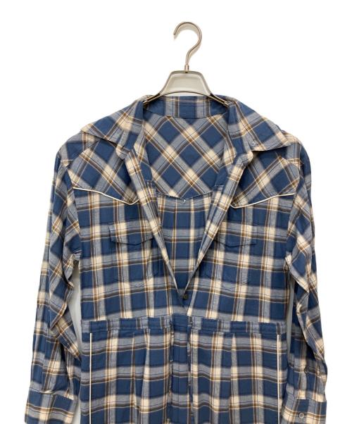 MAISON SPECIAL（メゾンスペシャル）MAISON SPECIAL (メゾンスペシャル) 2way Western Shirt All In One Outfit ブルー サイズ:SIZE 36の古着・服飾アイテム