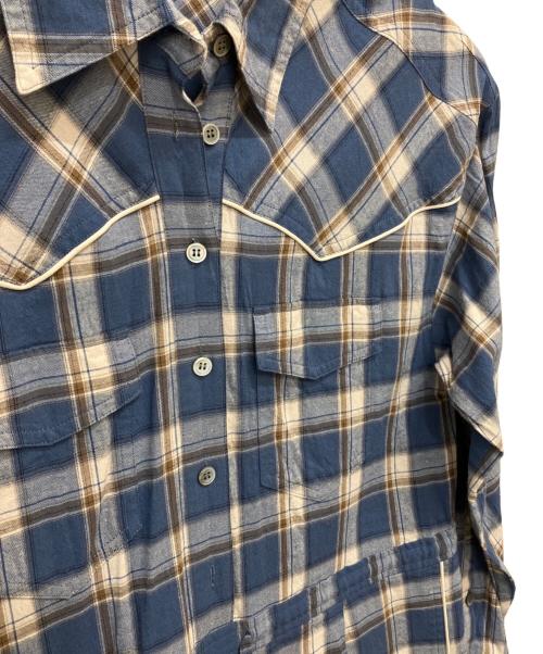 MAISON SPECIAL（メゾンスペシャル）MAISON SPECIAL (メゾンスペシャル) 2way Western Shirt All In One Outfit ブルー サイズ:SIZE 36の古着・服飾アイテム