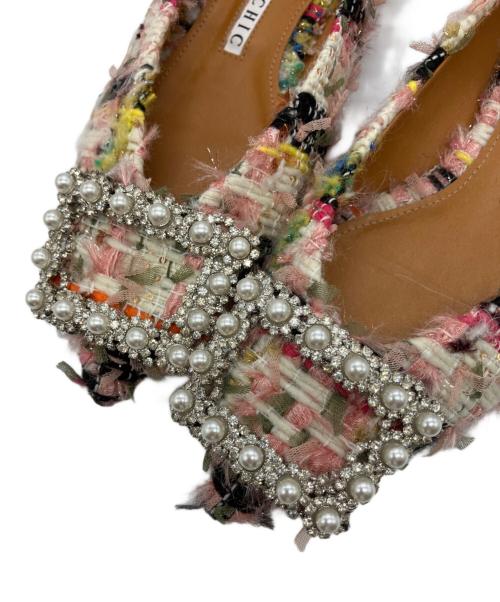Pippichic（ピッピシック）Pippichic (ピッピシック) ANNA V JEWERLY フラットシューズ ピンク サイズ:35 1/2の古着・服飾アイテム