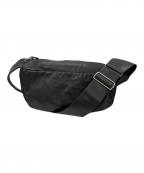 Y'sワイズ）の古着「SEMI GLOSS SOFT LEATHER LEATHER BODY BAG」｜ブラック