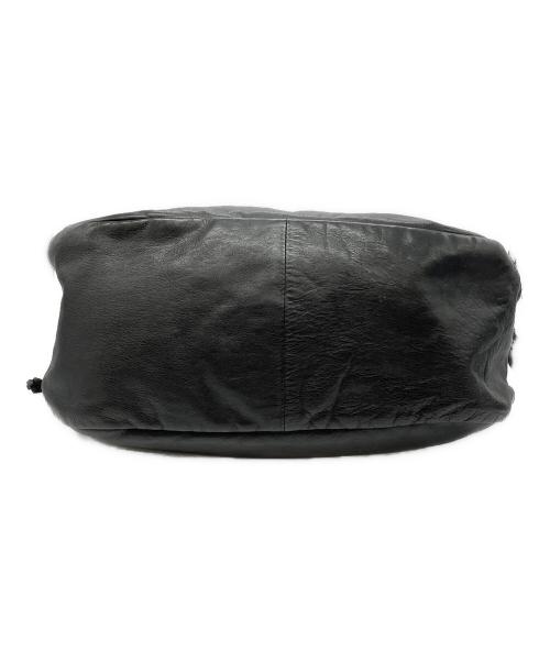 Y's（ワイズ）Y's (ワイズ) SEMI GLOSS SOFT LEATHER LEATHER BODY BAG ブラックの古着・服飾アイテム