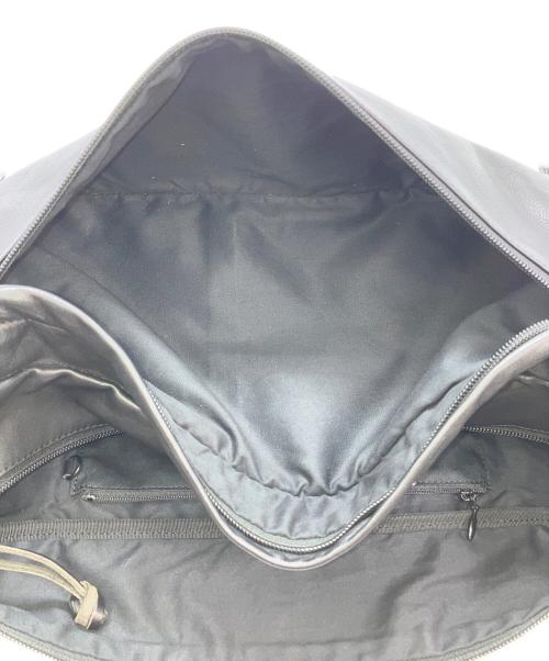 Y's（ワイズ）Y's (ワイズ) SEMI GLOSS SOFT LEATHER LEATHER BODY BAG ブラックの古着・服飾アイテム