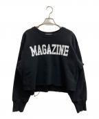 THIRD MAGAZINEサードマガジン）の古着「ロゴボクシースウェット」｜ブラック