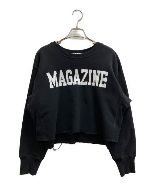 THIRD MAGAZINE（サードマガジン）THIRD MAGAZINE (サードマガジン) ロゴボクシースウェット ブラック サイズ:Freeの古着・服飾アイテム