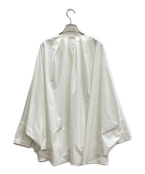 LE PHIL（ル フィル）LE PHIL (ル フィル) ハイゲージタフタジャージーノーカラーシャツ ホワイト サイズ:Freeの古着・服飾アイテム