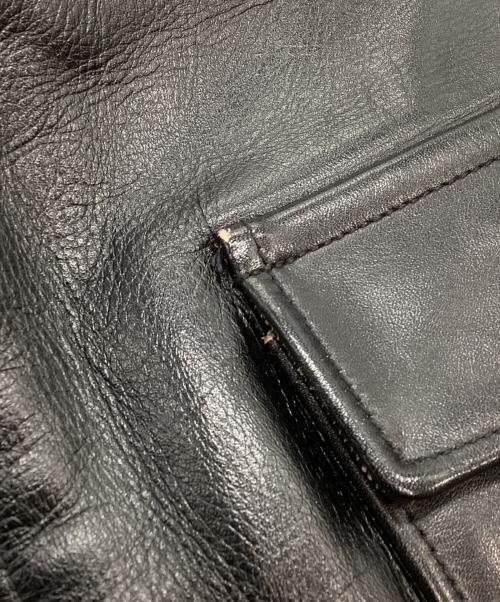 AVIREX7522（アビレックス7522）AVIREX7522 (アビレックス7522) カウレザージャケット ブラック サイズ:LARGEの古着・服飾アイテム