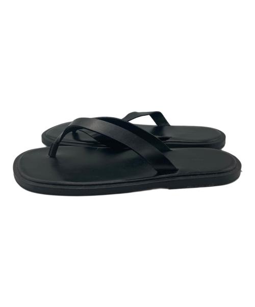 AURALEE（オーラリー）AURALEE (オーラリー) LEATHER TONG SANDALS ブラック サイズ:8の古着・服飾アイテム