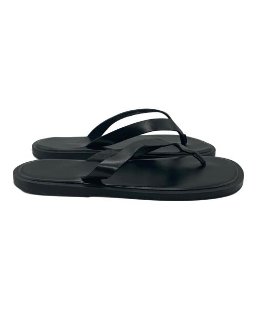 AURALEE（オーラリー）AURALEE (オーラリー) LEATHER TONG SANDALS ブラック サイズ:8の古着・服飾アイテム