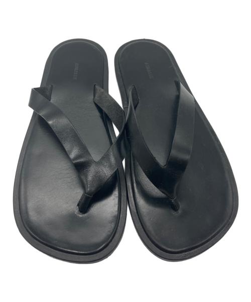 AURALEE（オーラリー）AURALEE (オーラリー) LEATHER TONG SANDALS ブラック サイズ:8の古着・服飾アイテム