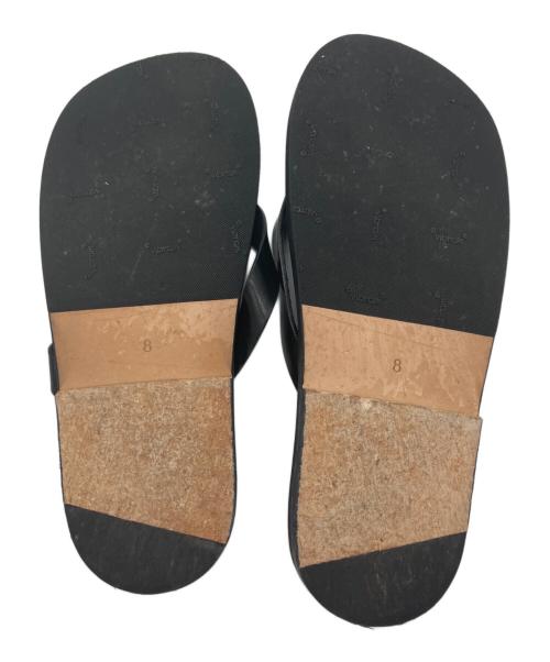 AURALEE（オーラリー）AURALEE (オーラリー) LEATHER TONG SANDALS ブラック サイズ:8の古着・服飾アイテム