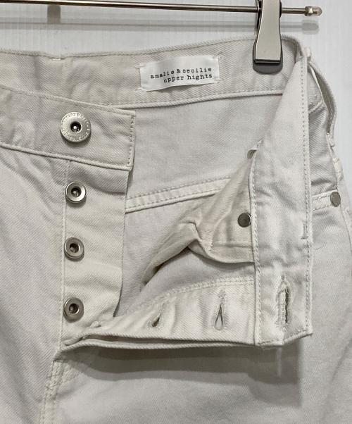 upper hights（アッパーハイツ）upper hights (アッパーハイツ) THE CECILIE BONE デニムパンツ ホワイト サイズ:W23の古着・服飾アイテム