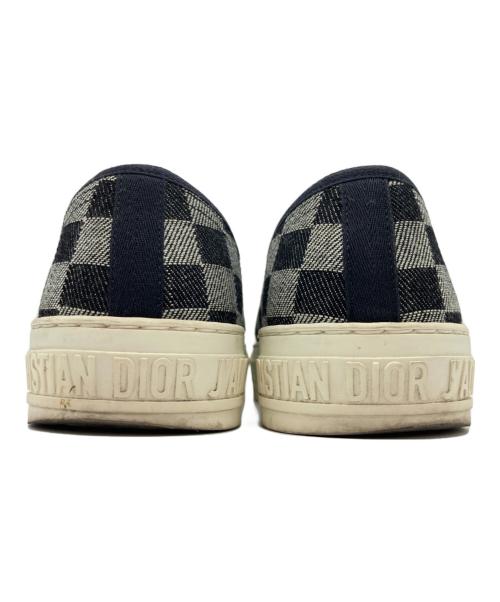 Christian Dior（クリスチャン ディオール）Christian Dior (クリスチャン ディオール) Walk'n'Dior チェックローカットスニーカー ブラック サイズ:37 1/2の古着・服飾アイテム