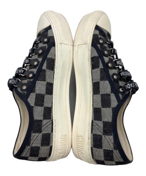 Christian Dior（クリスチャン ディオール）Christian Dior (クリスチャン ディオール) Walk'n'Dior チェックローカットスニーカー ブラック サイズ:37 1/2の古着・服飾アイテム