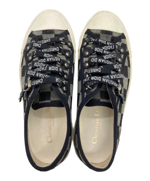 Christian Dior（クリスチャン ディオール）Christian Dior (クリスチャン ディオール) Walk'n'Dior チェックローカットスニーカー ブラック サイズ:37 1/2の古着・服飾アイテム