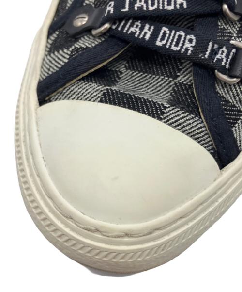 Christian Dior（クリスチャン ディオール）Christian Dior (クリスチャン ディオール) Walk'n'Dior チェックローカットスニーカー ブラック サイズ:37 1/2の古着・服飾アイテム