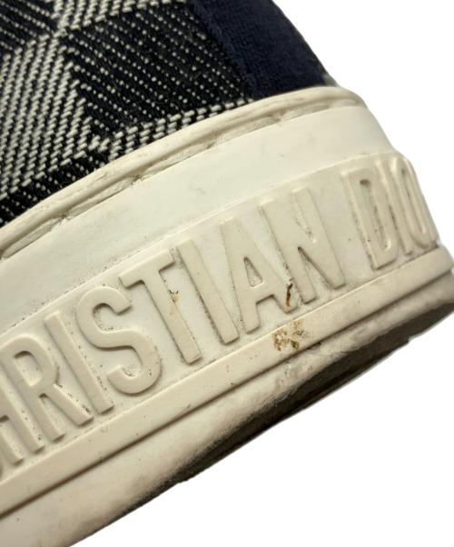 Christian Dior（クリスチャン ディオール）Christian Dior (クリスチャン ディオール) Walk'n'Dior チェックローカットスニーカー ブラック サイズ:37 1/2の古着・服飾アイテム