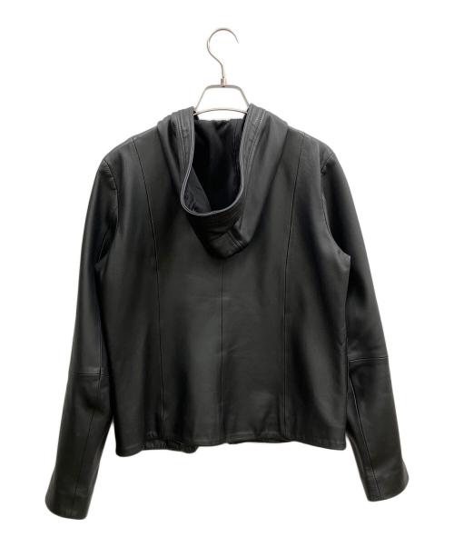theory（セオリー）theory (セオリー) フード付 レザージャケット ブラック サイズ:Sの古着・服飾アイテム
