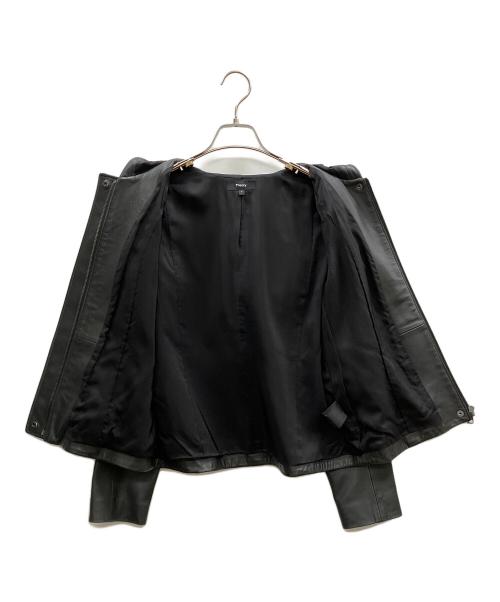 theory（セオリー）theory (セオリー) フード付 レザージャケット ブラック サイズ:Sの古着・服飾アイテム