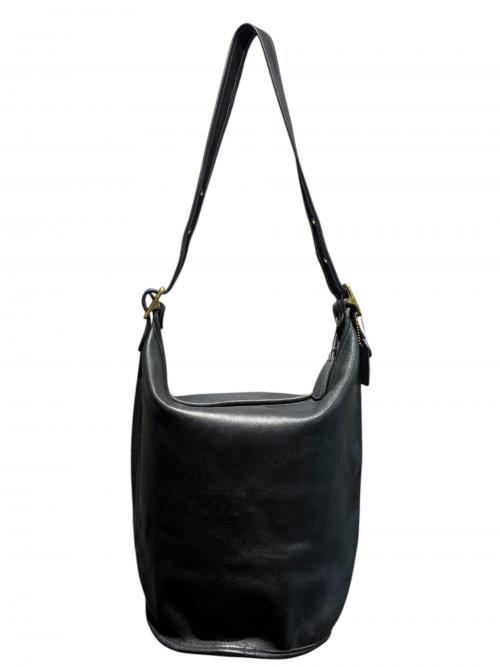 VINTAGE COACH（ヴィンテージ コーチ）VINTAGE COACH (ヴィンテージ コーチ) ダッフルサック/DUFFLE SAC/9085 ブラック×ゴールド金具 サイズ:-の古着・服飾アイテム