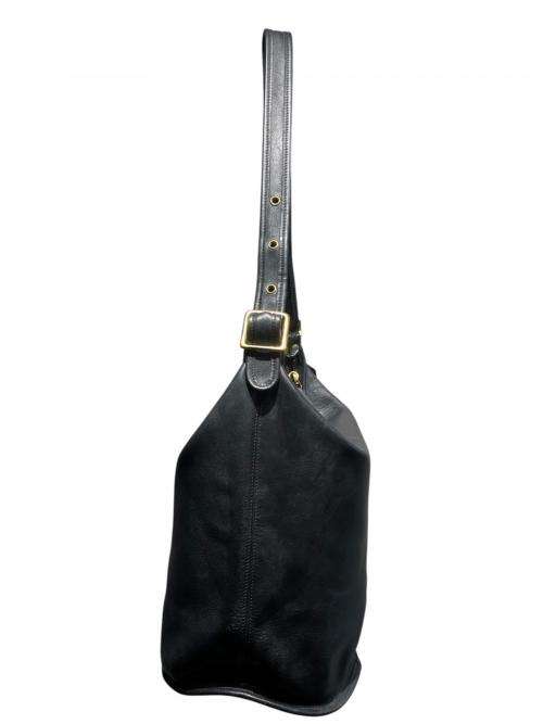 VINTAGE COACH（ヴィンテージ コーチ）VINTAGE COACH (ヴィンテージ コーチ) ダッフルサック/DUFFLE SAC/9085 ブラック×ゴールド金具 サイズ:-の古着・服飾アイテム