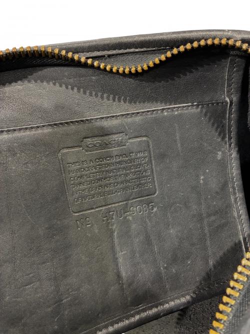 VINTAGE COACH（ヴィンテージ コーチ）VINTAGE COACH (ヴィンテージ コーチ) ダッフルサック/DUFFLE SAC/9085 ブラック×ゴールド金具 サイズ:-の古着・服飾アイテム