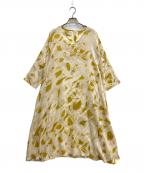plantationプランテーション）の古着「スリッププリント ワンピース」｜イエロー