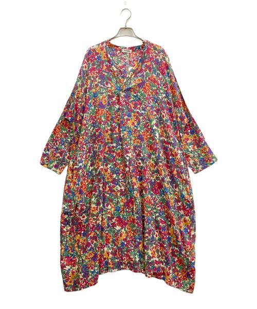 plantation（プランテーション）plantation (プランテーション) HANATABAプリント ワンピース マルチカラー サイズ:2の古着・服飾アイテム