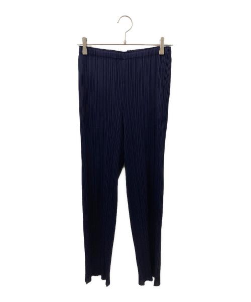 PLEATS PLEASE（プリーツプリーズ）PLEATS PLEASE (プリーツプリーズ) プリーツパンツ ネイビー サイズ:4の古着・服飾アイテム