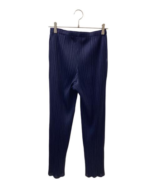 PLEATS PLEASE（プリーツプリーズ）PLEATS PLEASE (プリーツプリーズ) プリーツパンツ ネイビー サイズ:4の古着・服飾アイテム