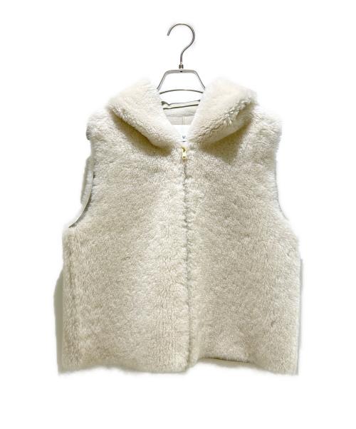 Whim Gazette（ウィムガゼット）Whim Gazette (ウィムガゼット) ムートンフードジレ オフホワイト サイズ:Fの古着・服飾アイテム
