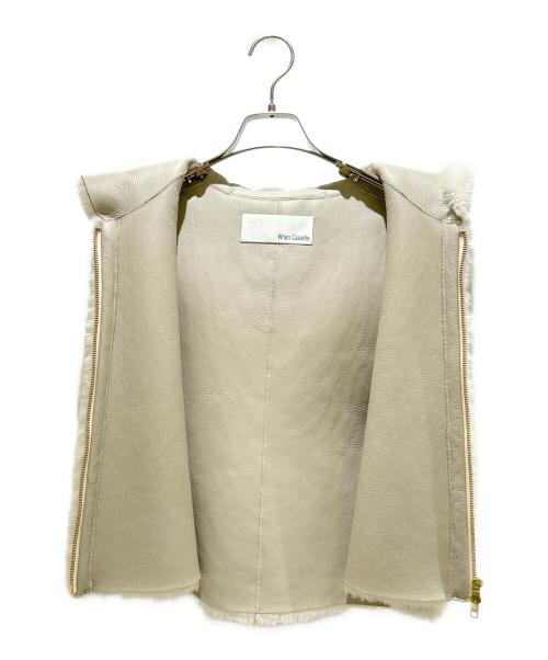 Whim Gazette（ウィムガゼット）Whim Gazette (ウィムガゼット) ムートンフードジレ オフホワイト サイズ:Fの古着・服飾アイテム