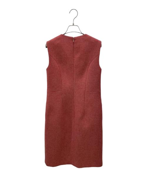 BALENCIAGA（バレンシアガ）BALENCIAGA (バレンシアガ) ノースリーブワンピース レッド サイズ:34の古着・服飾アイテム