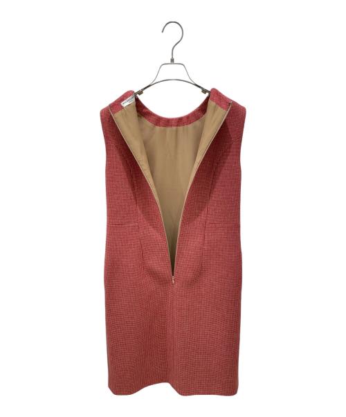 BALENCIAGA（バレンシアガ）BALENCIAGA (バレンシアガ) ノースリーブワンピース レッド サイズ:34の古着・服飾アイテム