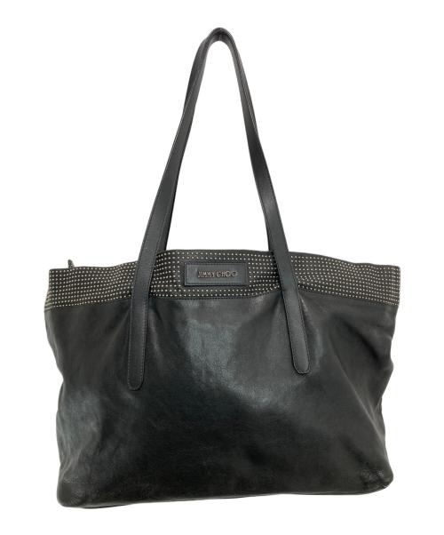 JIMMY CHOO（ジミーチュウ）JIMMY CHOO (ジミーチュウ) PIMLICO ミニスタッズ トートバッグ ブラックの古着・服飾アイテム