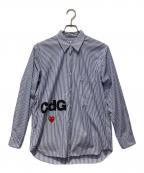 PLAY COMME des GARCONSプレイコムデギャルソン）の古着「ストライプシャツ」｜ブルー