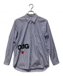 PLAY COMME des GARCONS（プレイコムデギャルソン）の古着「ストライプシャツ」｜ブルー