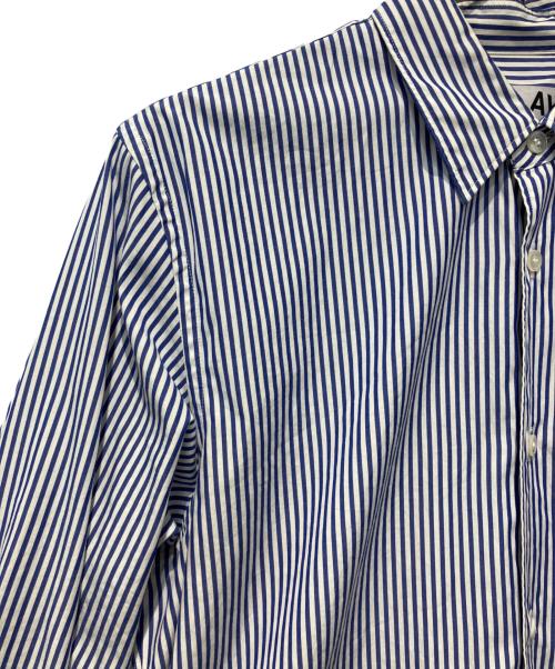 PLAY COMME des GARCONS（プレイコムデギャルソン）PLAY COMME des GARCONS (プレイコムデギャルソン) ストライプシャツ ブルー サイズ:Mの古着・服飾アイテム