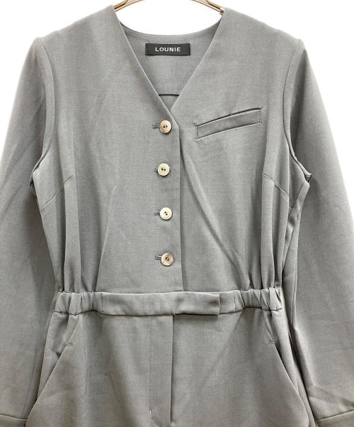 LOUNIE（ルーニー）LOUNIE (ルーニー) 強撚ツイルストレッチコンビネゾン グレー サイズ:36の古着・服飾アイテム