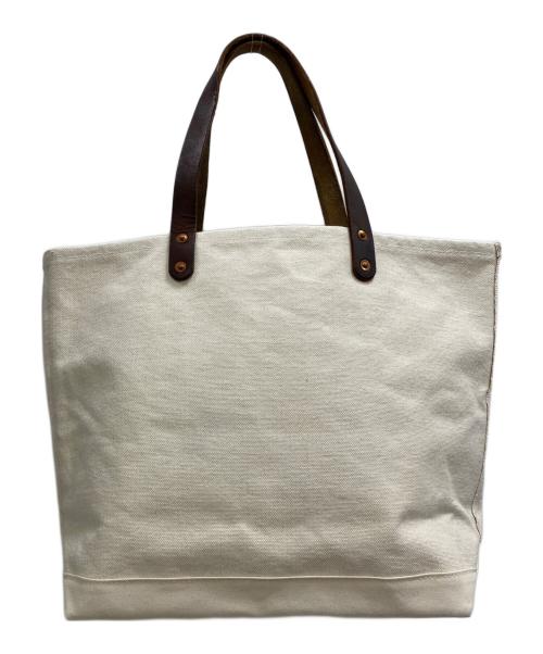 STANLEY & SONS（スタンレー＆サンズ）STANLEY & SONS (スタンレー＆サンズ) STANDARD LOGO TOTE(L) アイボリーの古着・服飾アイテム