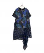 sacai×Sun Surfサカイ×サンサーフ）の古着「プリントワンピース」｜ブラック