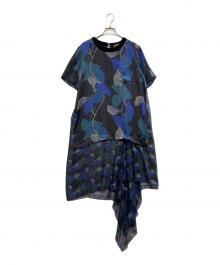 sacai×Sun Surf（サカイ×サンサーフ）の古着「プリントワンピース」｜ブラック