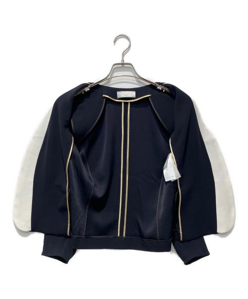 BEIGE（ベイジ）BEIGE (ベイジ) CINDY / ダブルカラージャケット ネイビー サイズ:6の古着・服飾アイテム
