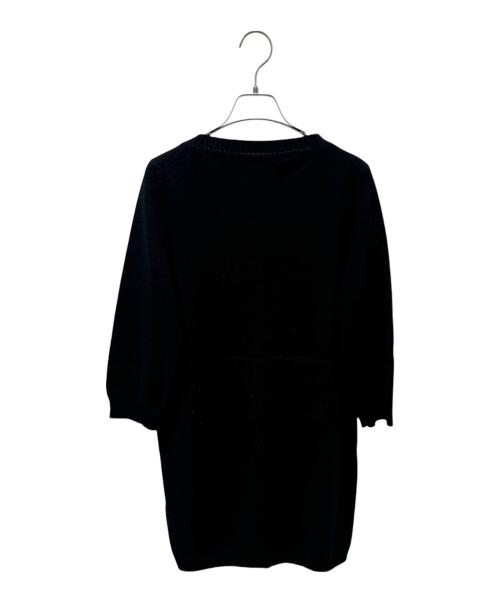 HERMES（エルメス）HERMES (エルメス) カシミヤニットワンピース ブラック サイズ:36の古着・服飾アイテム