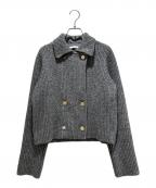 ANAYIアナイ）の古着「カラーミックスボクシージャケットカーディガン」｜グレー