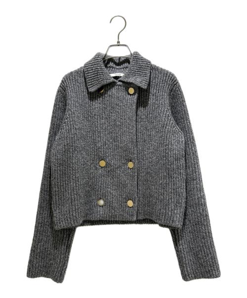 ANAYI（アナイ）ANAYI (アナイ) カラーミックスボクシージャケットカーディガン グレー サイズ:38の古着・服飾アイテム